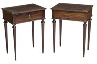 (2) ITALIAN DESIGN ROSEWOOD SIDE TABLES, C. 1940'S