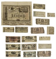 (18) CONFEDERATE, TEXAS & COLONIAL CURRENCY