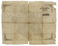 MAP, PLAN CITY OF HOUSTON & ENVIRONS TEXAS, 1858