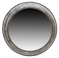 HAMMERED METAL ROUND WALL MIRROR 47" DIAMETER