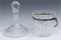 (2) WATERFORD CRYSTAL SHIPS DECANTER & ICE BUCKET