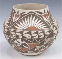 LACOMA NEW MEXICO M. DAVIS RED AND BROWN POTTERY