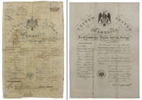 (2) DANIEL WEBSTER & HAWAII CONSUL PASSPORT, 1842