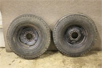 (2) 7.50-16 IMPLEMENT TIRES ON RIMS