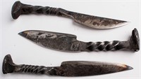 3 Ray Rybar Hand Forged Railroad Spike Knives