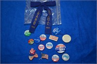 POLITICAL PINS AND BUTTONS