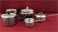 Group of 5 Pots & Pans Including Farberware