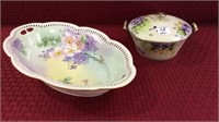 Pair Including Hand Painted Nippon Violet