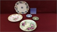 Group of 5 Including 3 Various Hand Painted Plates
