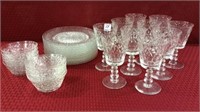 Group of Matching Crystal Pieces Including