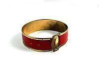 1940s Red Enamel Buckle Bracelet