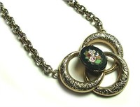 Edwardian Onyx & Floral Mosaic Necklace!