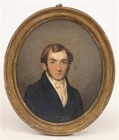 19th c. Portrait Of A Gentleman