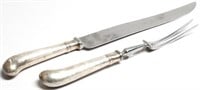 2 Sheffield Weighted Silver Carving Utensils