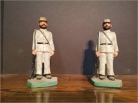 A- CONFEDERATE SOLDIER BOOK ENDS