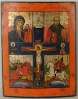 Quadripartite Icon Of The Crucifixion