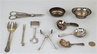 Group Small Sterling & Silver Plate Items