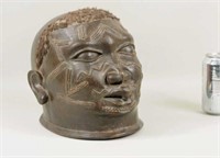 African Makonde Carved Wood Helmet Mask