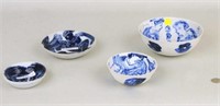 Silvia Radu, 4 Glazed Figural Porcelain Bowls