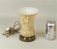 Art Deco Pressed Glass Vase Form Lamp