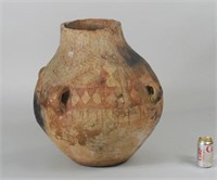 Large Native American Decorated Pottery Jug