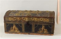 Louis XIV Style Leather Covered Cassone