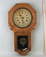Waterbury Oak Regulator Clock