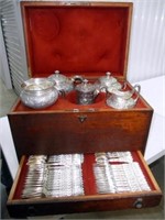 Tiffany Cased Sterling Silver Tea/Flatware Service