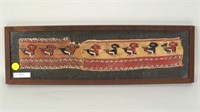 Early Framed Peruvian Textile Fragment