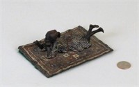 Franz Bergman "Boy On A Persian Carpet" Bronze