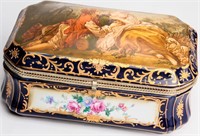 R & S Prussia Porcelain Jewelry Casket Box