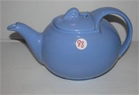 Blue Hall teapot. Measures 6" tall.