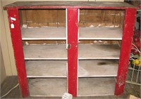 Antique wood pie safe. Measures 43" h x 51" w x