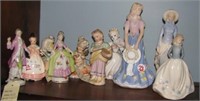(10) Vintage ceramic figurines including