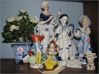 (6) Colonial ceramic figurines including Occupied