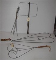 (4) Vintage rug beaters in a variety of styles.