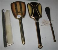 Vintage vanity items including (2) Mirrors, (2)