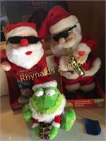 Singing Santas & Frog