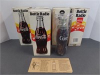5 c.1980 Coca Cola Coke Bottle AM Radios MIB