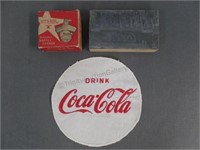 1950's Coca Cola Ad Stamp Bottle Opener & Patch