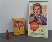 1943 Coca Cola Playing Cards Score Pad & Sharpener