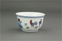 Chinese Doucai Porcelain Cup Chenghua Mark