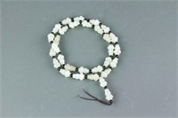 Chinese White Hardstone Necklace