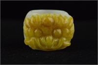 Chinese Two Tone Jadeite Archer's Ring