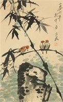 Tang Yun 1910-1993 Watercolour on Paper Scroll