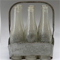 Pepsi Cola Weave Pattern Bottles 6-Pack & Carrier