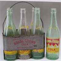 1936 Royal Crown RC Cola Bottles 6-Pack & Carrier