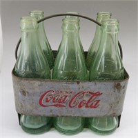 1915 Hobbleskirt Coca-Cola Bottles 6-Pack & Holder