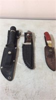 3 hunting knives