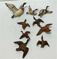 9 ceramic flying Drake mallards
